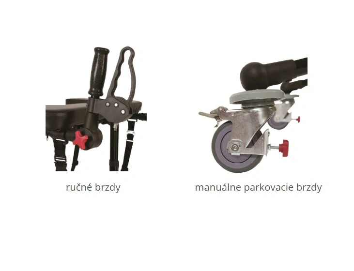 Chodítko vysoké DynaWalk s prídavnými brzdami